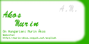 akos murin business card