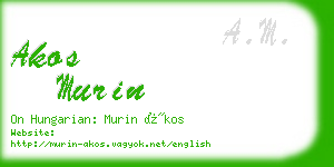 akos murin business card